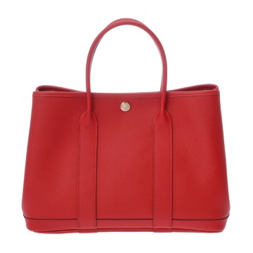 エルメス ガーデンパーティ TPM ルージュトマト ヴォーエプソン レディース バッグ 【中古】【bag】