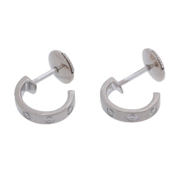 カルティエ ミニラブ ピアス シルバー K18ホワイトゴールド WG レディース ジュエリー 【中古】【jewelry】