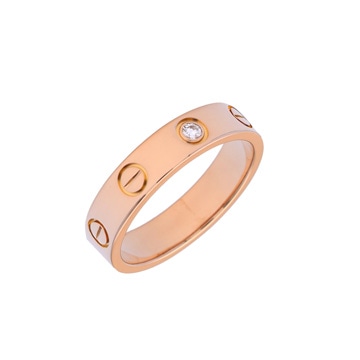 カルティエ ミニラブリング #48　1PD ゴールド K18ピンクゴールド PG レディース ジュエリー 【中古】【jewelry】