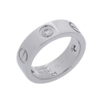 カルティエ ラブリング #47 3PD シルバー K18ホワイトゴールド WG レディース ジュエリー 【中古】【jewelry】