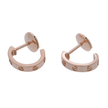 カルティエ ミニラブ ピアス ゴールド K18ピンクゴールド PG レディース ジュエリー 【中古】【jewelry】