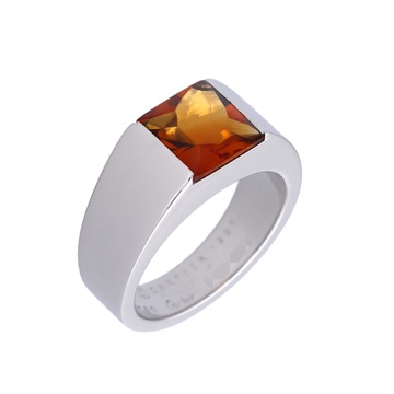 カルティエ タンクリング #53 シルバー K18ホワイトゴールド WG レディース ジュエリー 【中古】【jewelry】