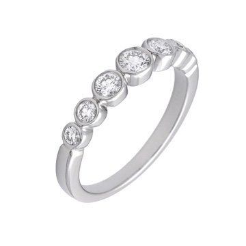ティファニー ジャズグラジュエイテッド リング #11 7PD シルバー Pt950プラチナ レディース ジュエリー 【中古】【jewelry】