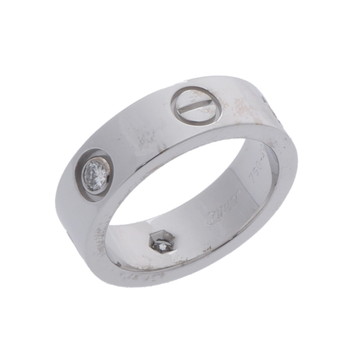 カルティエ ラブリング #49 3PD シルバー K18ホワイトゴールド WG レディース ジュエリー 【中古】【jewelry】