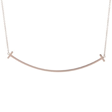 ティファニー Tスマイル ネックレス ラージ ゴールド K18ピンクゴールド PG レディース ジュエリー 【中古】【jewelry】