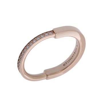 ティファニー ロック リング d0.15ct ゴールド K18ピンクゴールド PG レディース ジュエリー 【中古】【jewelry】