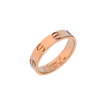 カルティエ ミニラブリング #47 ゴールド K18ピンクゴールド PG レディース ジュエリー 【中古】【jewelry】