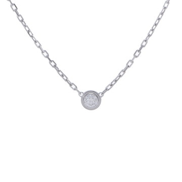 カルティエ ダムール ネックレス SM シルバー K18ホワイトゴールド WG レディース ジュエリー 【中古】【jewelry】
