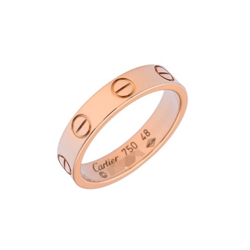 カルティエ ミニラブリング #48 ピンク K18ピンクゴールド PG レディース ジュエリー 【中古】【jewelry】