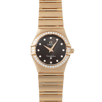 オメガ コンステレーション 1158.60.00 ブラウン/ダイヤモンド レディース 時計 【中古】【wristwatch】