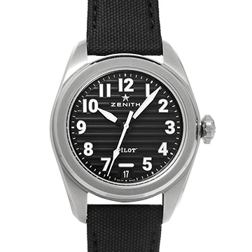 ゼニス パイロット オートマティック 03.4000.3620/21.I001 ブラック メンズ 時計 【中古】【wristwatch】