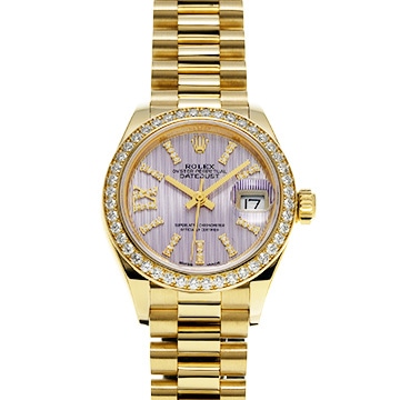 ロレックス レディ デイトジャスト 28 279138RBR ラベンダータペストリー/ダイヤモンド レディース 時計 【中古】【wristwatch】