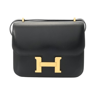 エルメス コンスタンス3 18 ミロワール ブラック ボックスカーフ レディース バッグ 【中古】【bag】