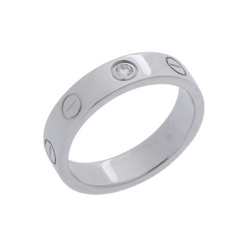 カルティエ ミニラブリング #47 1PD シルバー K18ホワイトゴールド WG レディース ジュエリー 【中古】【jewelry】