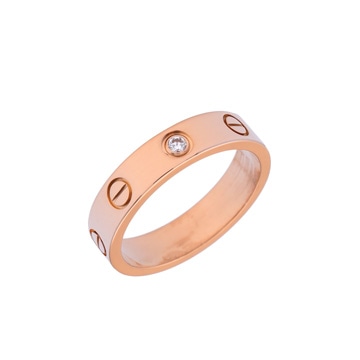 カルティエ ミニラブリング #49　1PD ゴールド K18ピンクゴールド PG レディース ジュエリー 【中古】【jewelry】