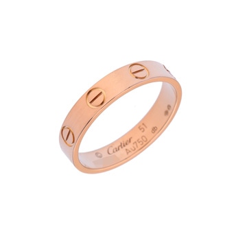 カルティエ ミニラブリング #51 ゴールド K18ピンクゴールド PG レディース ジュエリー 【中古】【jewelry】
