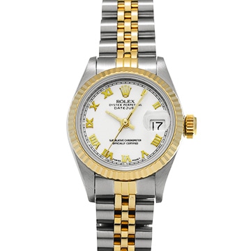 ロレックス デイトジャスト 69173 ホワイト レディース 時計 【中古】【wristwatch】