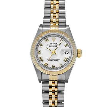 ロレックス デイトジャスト 69173 ホワイト レディース 時計 【中古】【wristwatch】