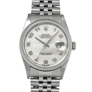 ロレックス デイトジャスト 16234NA ホワイトシェル メンズ 時計 【中古】【wristwatch】
