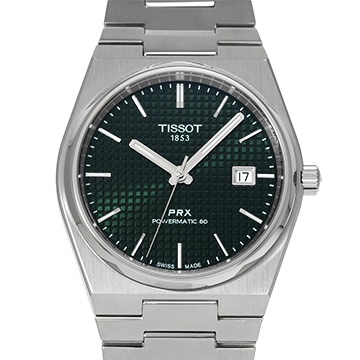 ティソ ピーアールエックス パワーマティック80 T137.407.11.091.00 グリーン メンズ 時計 【中古】【wristwatch】