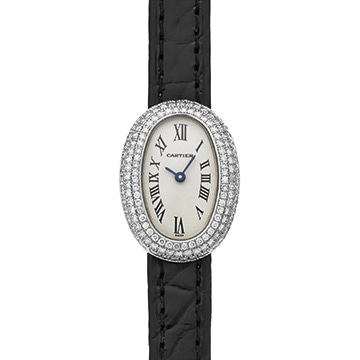カルティエ ミニベニュワール WB505051 アイボリー レディース 時計 【中古】【wristwatch】