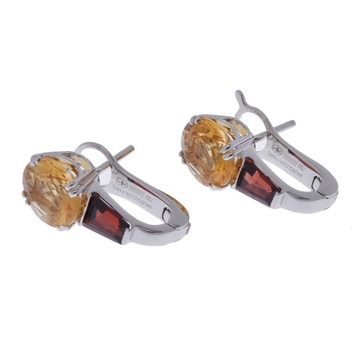 モーブッサン カラーストーン ピアス シルバー K18ホワイトゴールド WG レディース ジュエリー 【中古】【jewelry】