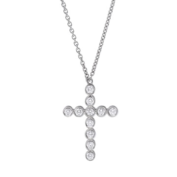 ティファニー ジャズクロス ネックレス シルバー Pt950プラチナ レディース ジュエリー 【中古】【jewelry】