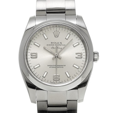 ロレックス エアキング 114200 シルバー メンズ 時計 【中古】【wristwatch】