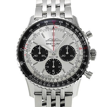 ブライトリング ナビタイマー B01 クロノグラフ 43 AB0138241G1A1 シルバー/ブラック メンズ 時計 【中古】【wristwatch】