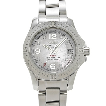 ブライトリング コルト レディ A7738811/A769 ホワイトシェル/ダイヤモンド レディース 時計 【中古】【wristwatch】
