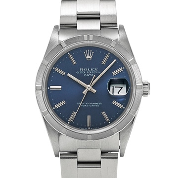 ロレックス オイスターパーペチュアル デイト 15210 ブルー メンズ 時計 【中古】【wristwatch】
