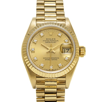 ロレックス デイトジャスト 69178G シャンパン/ダイヤモンド レディース 時計 【中古】【wristwatch】