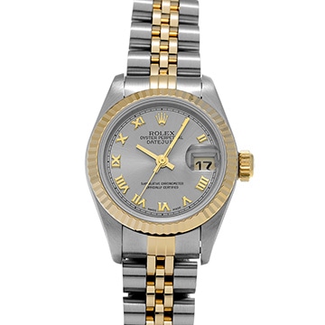 ロレックス デイトジャスト 69173 グレー レディース 時計 【中古】【wristwatch】