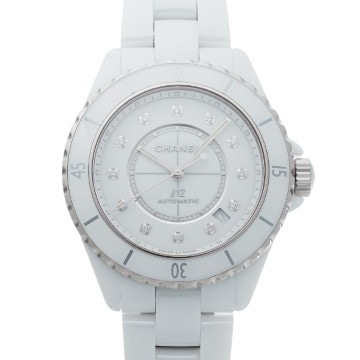 シャネル J12 キャリバー12.1 38MM H5705 ホワイトラッカー/ダイヤモンド メンズ 時計 【中古】【wristwatch】