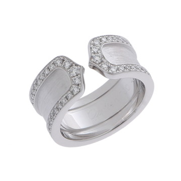 カルティエ C2リング LM #49 シルバー K18ホワイトゴールド WG レディース ジュエリー 【中古】【jewelry】