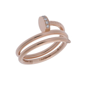 カルティエ ジュストアンクル リング ダブル SM #49 ゴールド K18ピンクゴールド PG レディース ジュエリー 【中古】【jewelry】