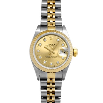ロレックス デイトジャスト 69173G シャンパン/ダイヤモンド レディース 時計 【中古】【wristwatch】