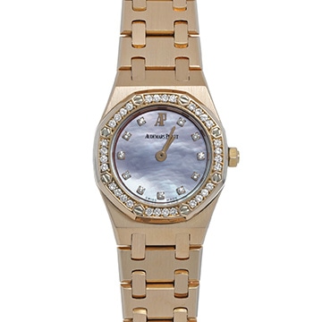 オーデマ ピゲ ロイヤルオーク 67076OR.ZZ.1100OR ホワイトシェル/ダイヤモンド レディース 時計 【中古】【wristwatch】