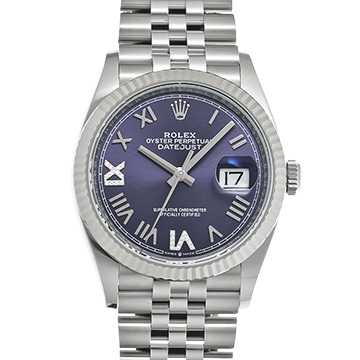 ロレックス デイトジャスト 36 126234 オーベルジーヌ/ダイヤモンド メンズ 時計 【新品】【wristwatch】
