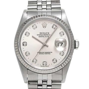 ロレックス デイトジャスト 36 16234G シルバー/ダイヤモンド メンズ 時計 【中古】【wristwatch】