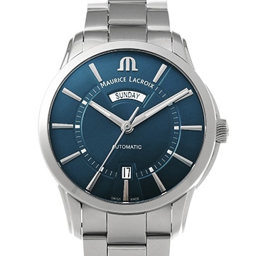 モーリス ラクロア ポントス デイデイト PT6358-SS002-430-1 ブルー メンズ 時計 【中古】【wristwatch】