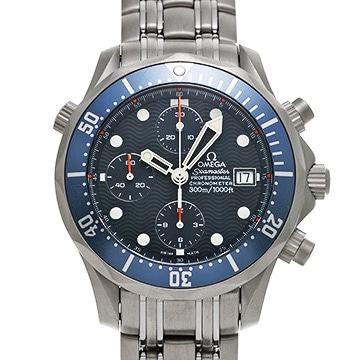 オメガ シーマスター プロフェッショナル 300 クロノグラフ 2298.80 ブルー メンズ 時計 【中古】【wristwatch】