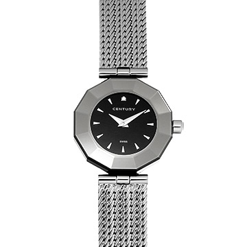 センチュリー プライムタイム 606.7.S.501.11 ブラック/ダイヤモンド レディース 時計 【中古】【wristwatch】