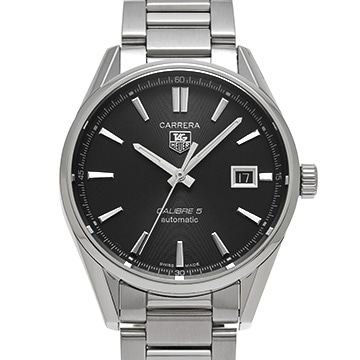 タグ ホイヤー カレラ キャリバー5 WAR211A.BA0782 ブラック メンズ 時計 【中古】【wristwatch】