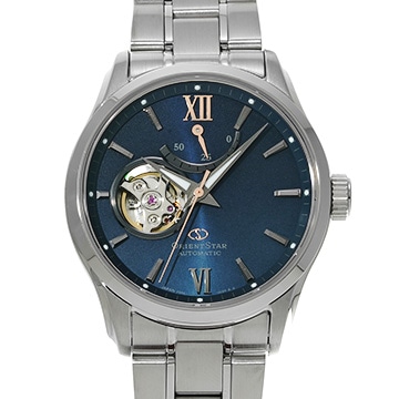 オリエントスター コンテンポラリー セミスケルトン - ネイビー メンズ 時計 【中古】【wristwatch】