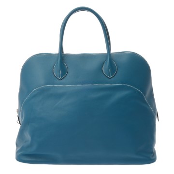 エルメス ボリードリラックス 45 ブルーイズミール ヴォー・シッキム レディース バッグ 【中古】【bag】