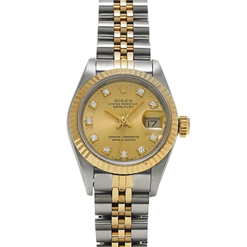 ロレックス デイトジャスト 69173G シャンパン/ダイヤモンド レディース 時計 【中古】【wristwatch】