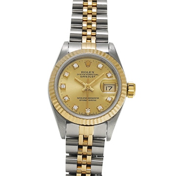 ロレックス デイトジャスト 69173G シャンパン/ダイヤモンド レディース 時計 【中古】【wristwatch】
