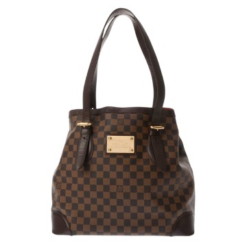 ルイ ヴィトン ダミエ ハムステッド GM ブラウン N51203 ダミエキャンバス レディース バッグ 【中古】【bag】