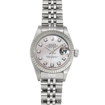 ロレックス デイトジャスト 79174NR ピンクシェル レディース 時計 【中古】【wristwatch】